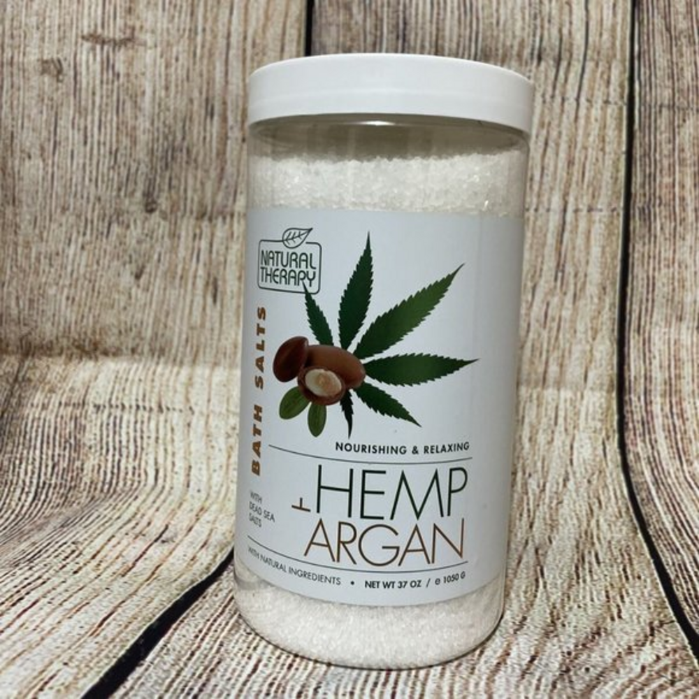 Natural Therapy 37 oz Hemp & Argan Nourishing Dead Sea‎ Bath Spa Salts